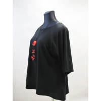 Ciepła trapezowa Tunika XXL z wydłużonym tyłem